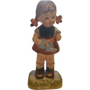 Vintage Erich Stauffer Ceramic Girl with Watering Can Figurine 8561